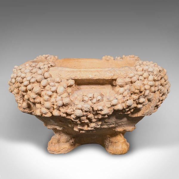 Small Vintage Decorative Planter, Continental, Stone, Garden Jardiniere, C.1950