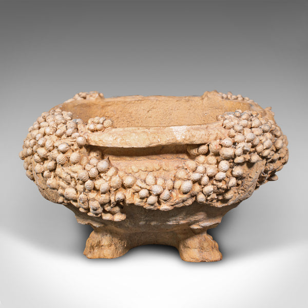 Small Vintage Decorative Planter, Continental, Stone, Garden Jardiniere, C.1950