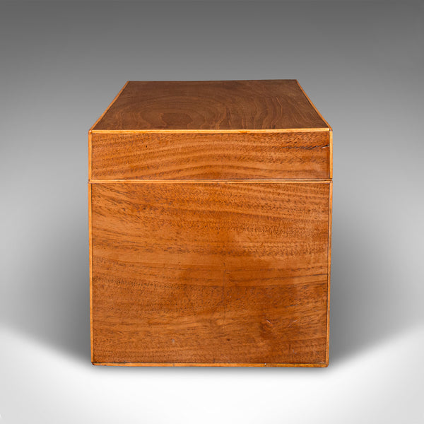 Antique Tea Caddy, English, Satinwood, Box, Mixing Glass, Regency, Circa 1830