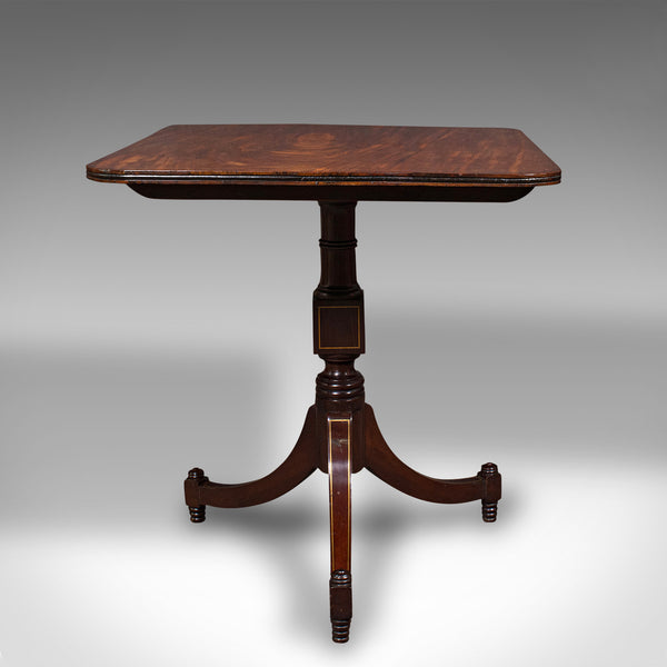 Antique Occasional Table, English, Tilt Top, Lamp, Wine, Empire Taste, Regency