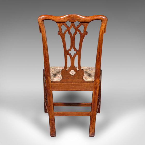 6 Antique Dining Room Chairs, English, Walnut, After Chippendale, Georgian, 1800