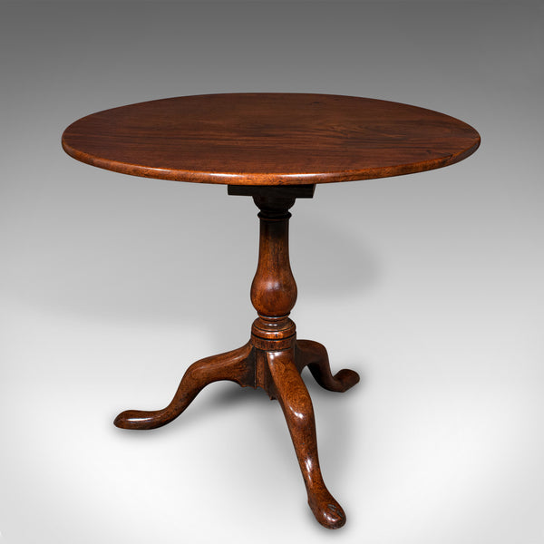 Antique Tilt Top Table, English, Mahogany, Side, Lamp, Rotary, Georgian, C.1760