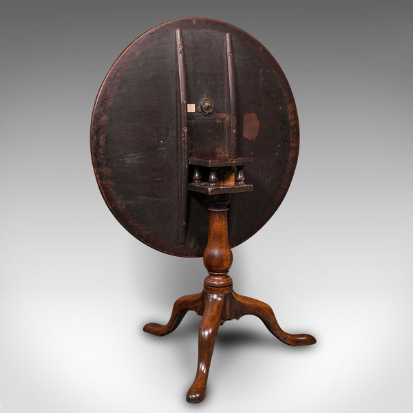 Antique Tilt Top Table, English, Mahogany, Side, Lamp, Rotary, Georgian, C.1760