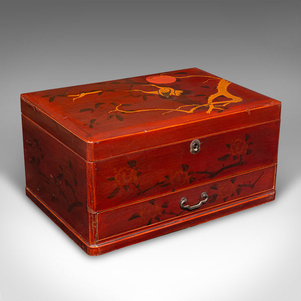 Vintage Decorative Administrator's Box, Japanese, Lacquer, Jewellery, Art Deco