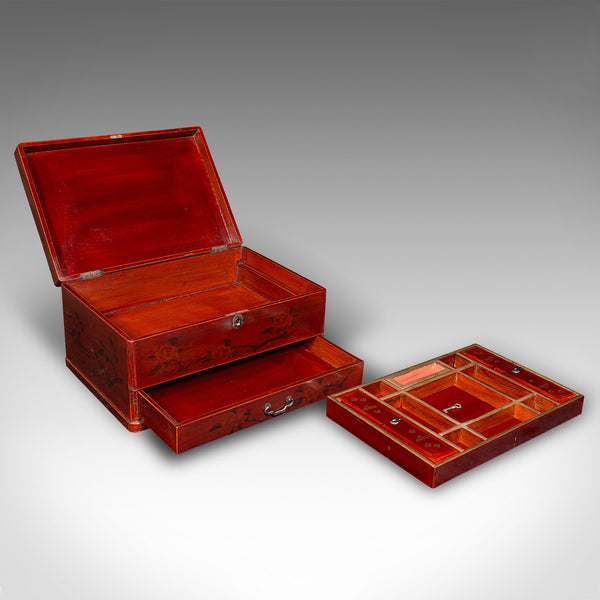 Vintage Decorative Administrator's Box, Japanese, Lacquer, Jewellery, Art Deco