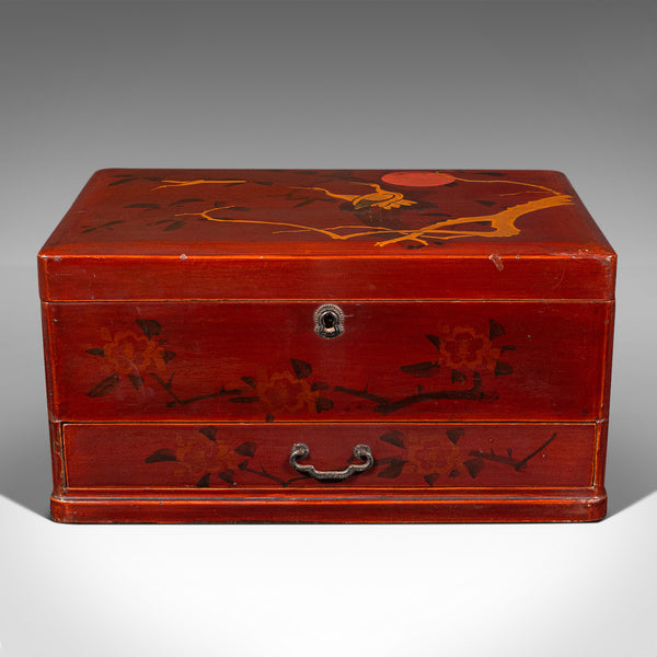 Vintage Decorative Administrator's Box, Japanese, Lacquer, Jewellery, Art Deco