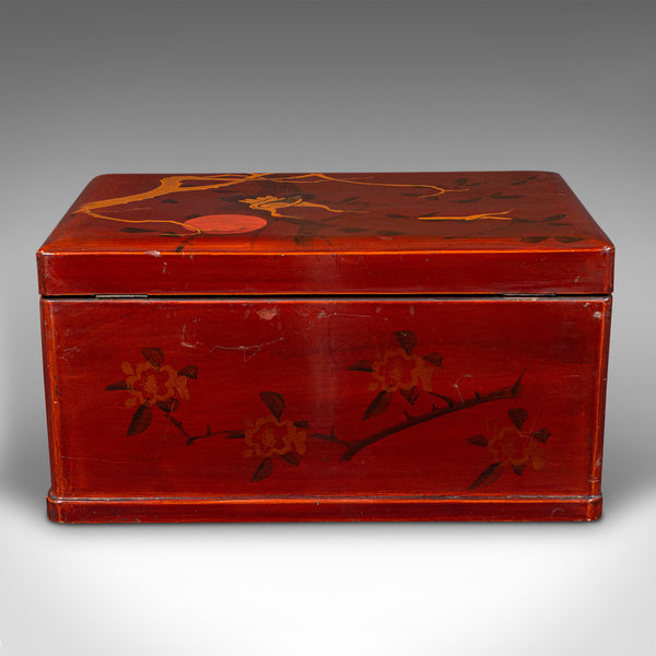 Vintage Decorative Administrator's Box, Japanese, Lacquer, Jewellery, Art Deco