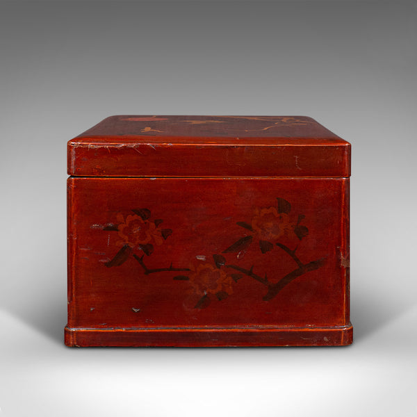 Vintage Decorative Administrator's Box, Japanese, Lacquer, Jewellery, Art Deco