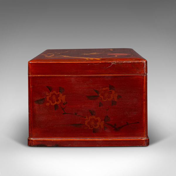 Vintage Decorative Administrator's Box, Japanese, Lacquer, Jewellery, Art Deco