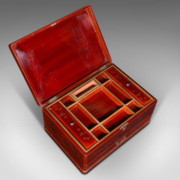 Vintage Decorative Administrator's Box, Japanese, Lacquer, Jewellery, Art Deco
