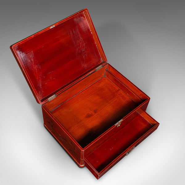 Vintage Decorative Administrator's Box, Japanese, Lacquer, Jewellery, Art Deco