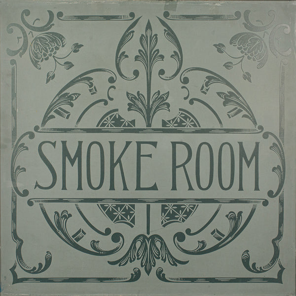 Antique Ship's Smoke Room Sign, English, Leather Frame, Decorative, Victorian