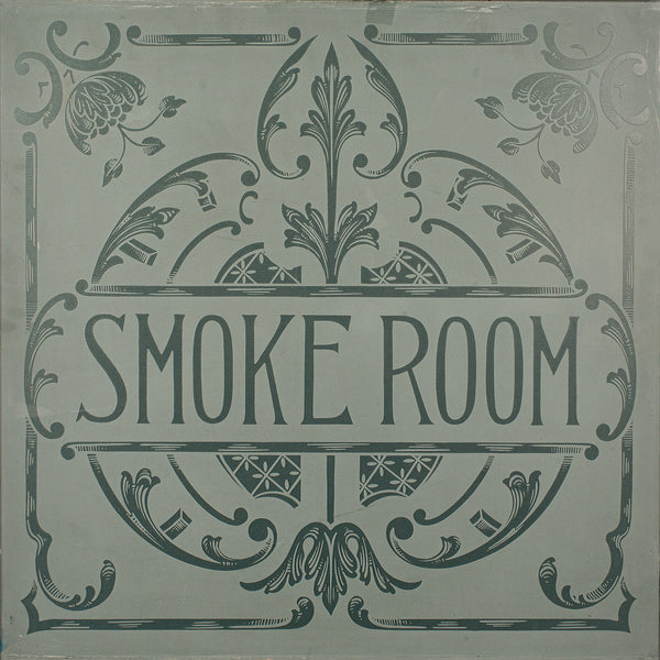 Antique Ship's Smoke Room Sign, English, Leather Frame, Decorative, Victorian