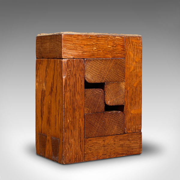 Pair Of Vintage Decorative Bookends, English, Oak, Book Rest, Art Deco, C.1940