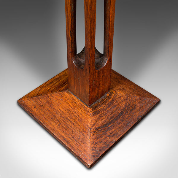 Pair Of Antique Statue Stands, English, Oak, Pedestal, Torchere, Edwardian, 1910