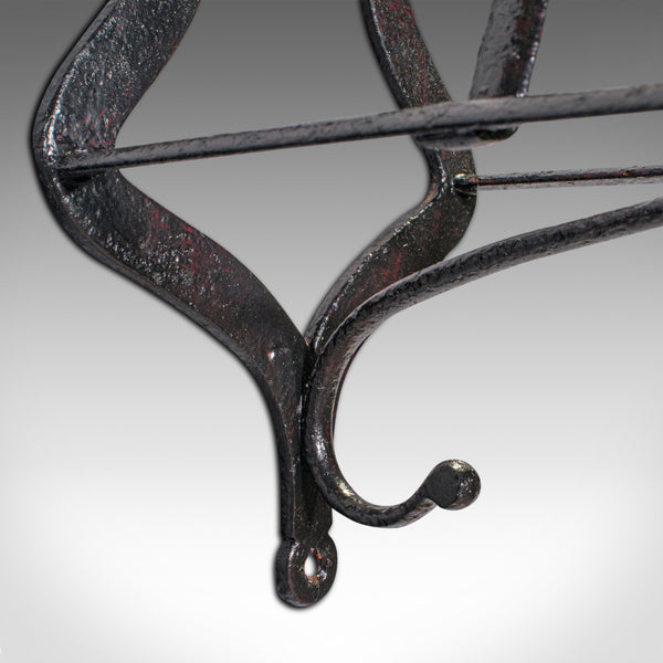 Antique Duck Bill Saddle Rack, English Cast Iron Equestrian Tack Rest, Victorian