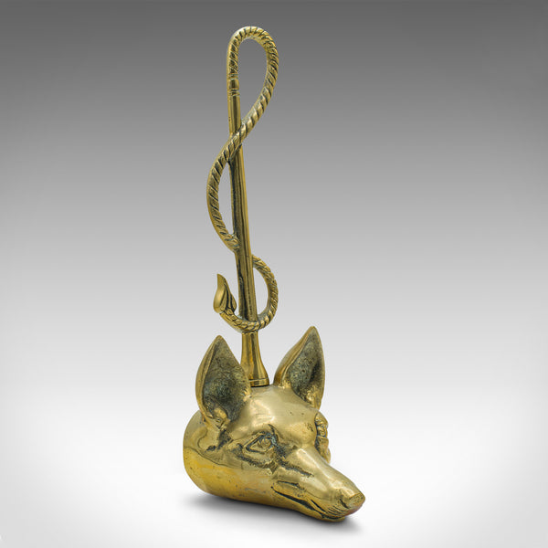 Antique Fox Doorstop, English Brass, Decor, Country House Door Keeper, Victorian