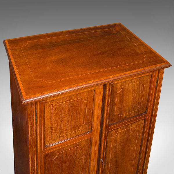 Antique Gentleman's Literary Cabinet, English, Music, Folio Stand, Edwardian