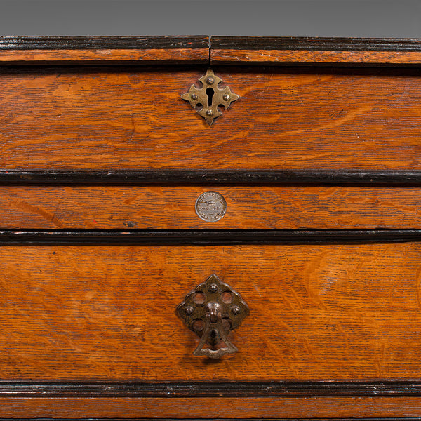 Antique Artist's Materials Table, English, Oak, Stand, Roberson & Co, Victorian