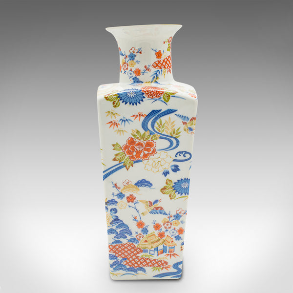 Vintage Art Deco Revival Vase, Chinese, Ceramic, Flower Pot, Late 20th Century