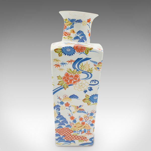Vintage Art Deco Revival Vase, Chinese, Ceramic, Flower Pot, Late 20th Century