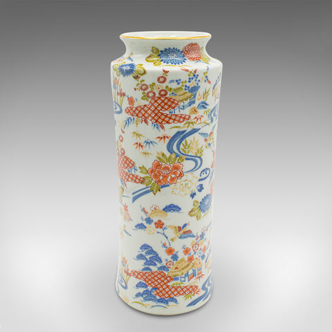 Vintage Decorative Flower Vase, Chinese, Ceramic, Stem Sleeve, Art Deco Revival