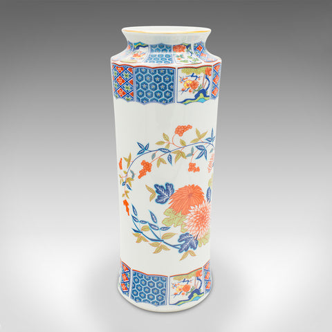 Vintage Decorative Stem Vase, Chinese, Ceramic, Flower Sleeve, Art Deco Revival