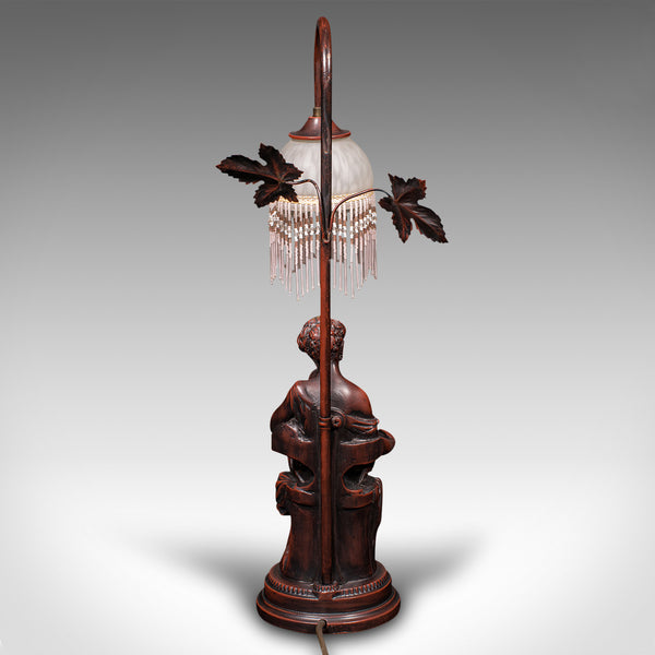 Vintage Decorative Lamp, French, Bronzed, Figural Light, Art Nouveau Revival