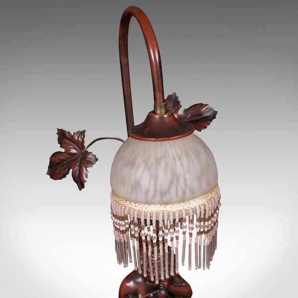 Vintage Decorative Lamp, French, Bronzed, Figural Light, Art Nouveau Revival
