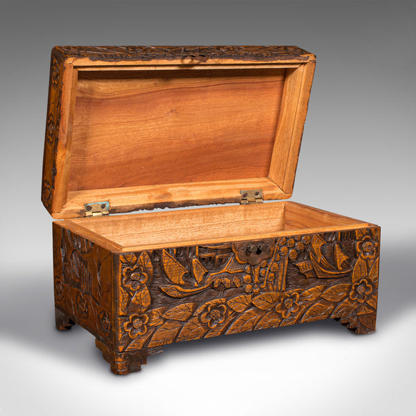 Small Antique Apprentice Chest, English, Camphorwood, Storage Box, Circa 1920