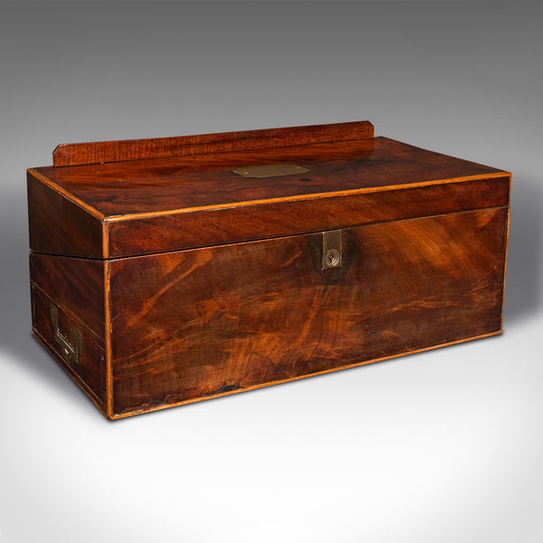 Antique Rector's Writing Slope, English, Correspondence Case, Georgian, C.1800