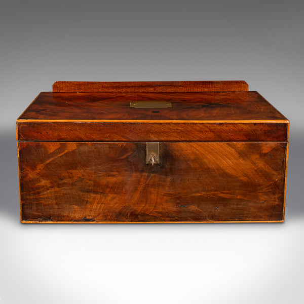 Antique Rector's Writing Slope, English, Correspondence Case, Georgian, C.1800