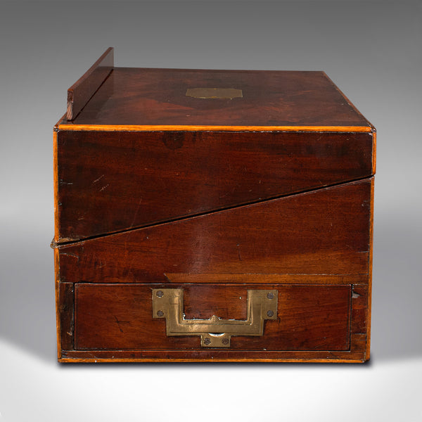 Antique Rector's Writing Slope, English, Correspondence Case, Georgian, C.1800