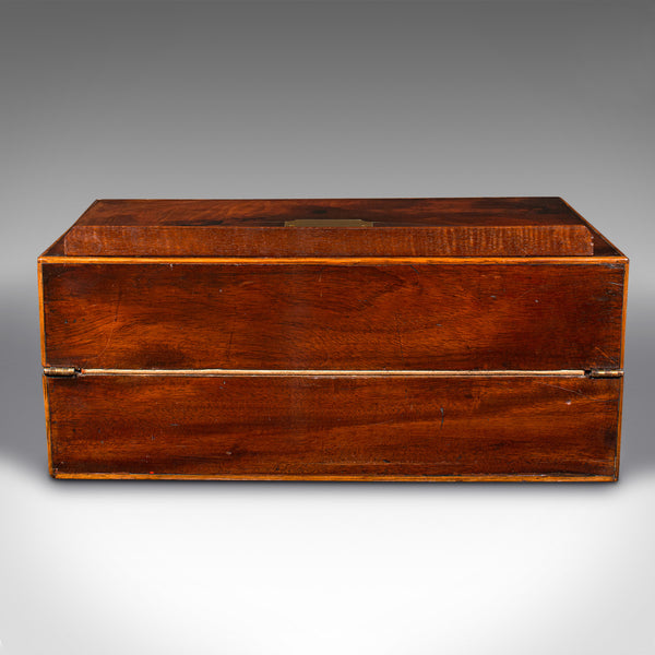 Antique Rector's Writing Slope, English, Correspondence Case, Georgian, C.1800