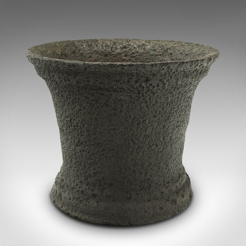 Heavy Antique Mortar, English, Cast Iron Planter Pot, Decorative, Georgian, 1750