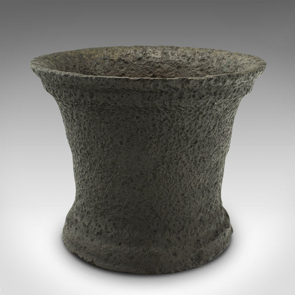 Heavy Antique Mortar, English, Cast Iron Planter Pot, Decorative, Georgian, 1750
