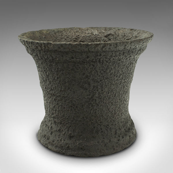 Heavy Antique Mortar, English, Cast Iron Planter Pot, Decorative, Georgian, 1750