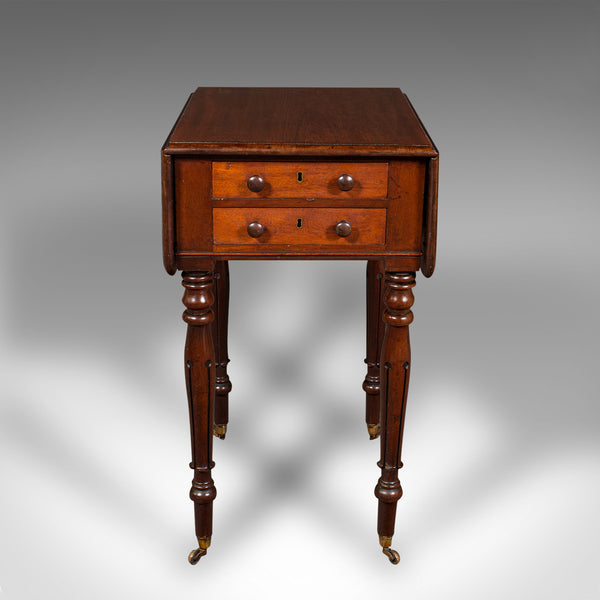 Antique Pembroke Table, English, Drop Leaf, Side, Occasional, Regency, C.1830