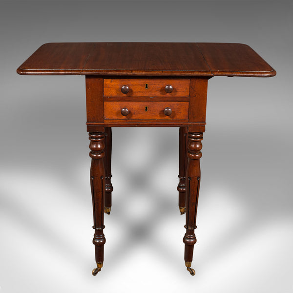 Antique Pembroke Table, English, Drop Leaf, Side, Occasional, Regency, C.1830