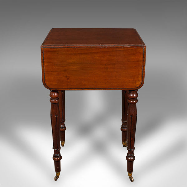 Antique Pembroke Table, English, Drop Leaf, Side, Occasional, Regency, C.1830