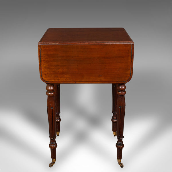 Antique Pembroke Table, English, Drop Leaf, Side, Occasional, Regency, C.1830