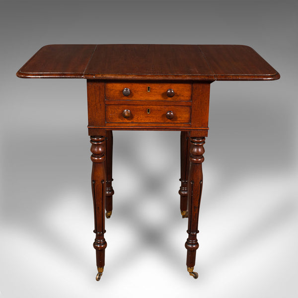 Antique Pembroke Table, English, Drop Leaf, Side, Occasional, Regency, C.1830