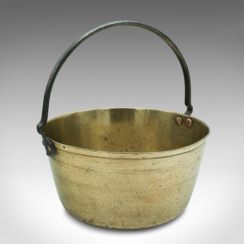 Antique Decorative Jam Pan, English, Brass Planter, Jardiniere, Georgian, C.1800