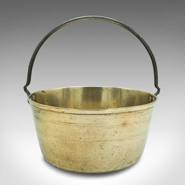 Antique Decorative Jam Pan, English, Brass Planter, Jardiniere, Georgian, C.1800