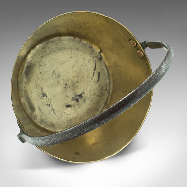 Antique Decorative Jam Pan, English, Brass Planter, Jardiniere, Georgian, C.1800