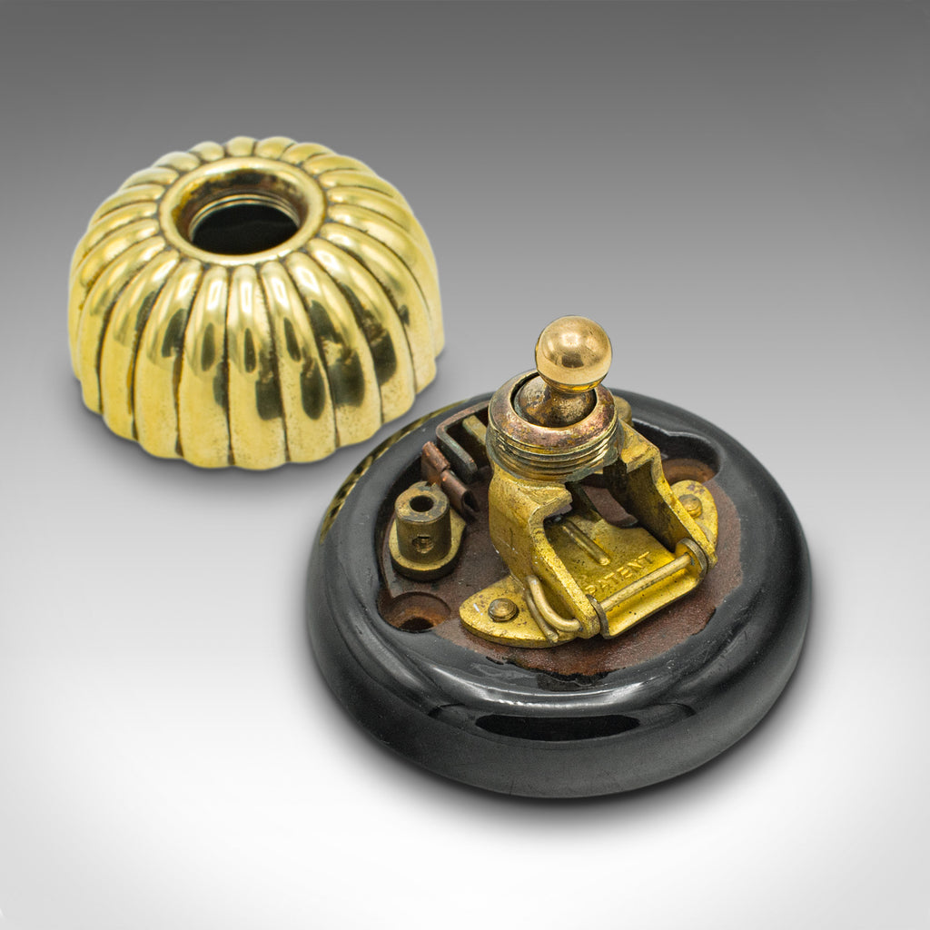 Antique Light Switch, English, Brass, Bakelite, On-Off, Early 20th ...