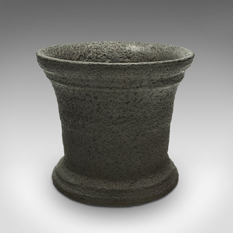 Heavy Antique Chemist's Mortar, English, Cast Iron, Decorative Planter, Georgian