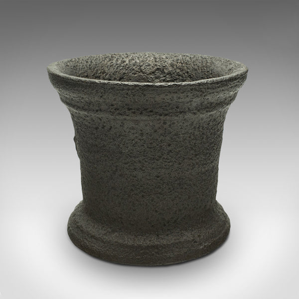 Heavy Antique Chemist's Mortar, English, Cast Iron, Decorative Planter, Georgian