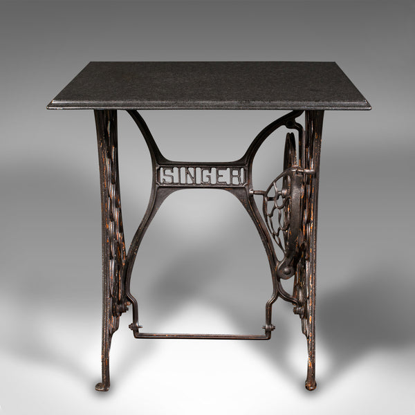 Antique Orangery Potting Table, English Granite, Cast Iron, Garden, Victorian
