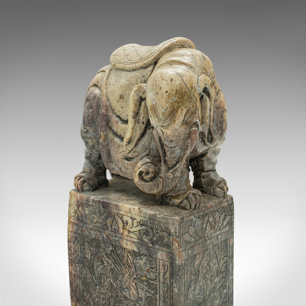Pair Of Antique Oriental Bookends, Chinese Soapstone, Book Rest, Victorian, Qing